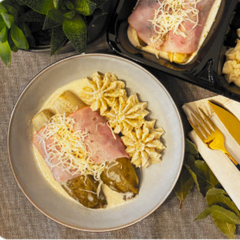 Chicon braisé enrobé de dinde fumé et sa purée de pdt - box repas So'Bneen