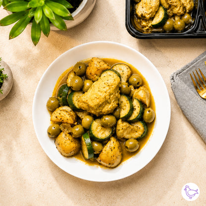 Student_Kip tajine met olijven en courgette