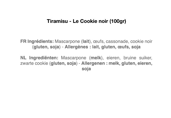 Tiramisu - Le Cookie Noir