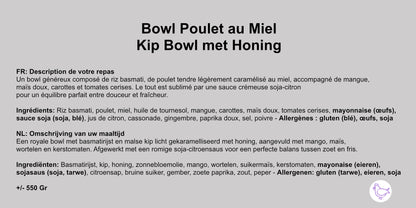 Bowl de poulet au miel