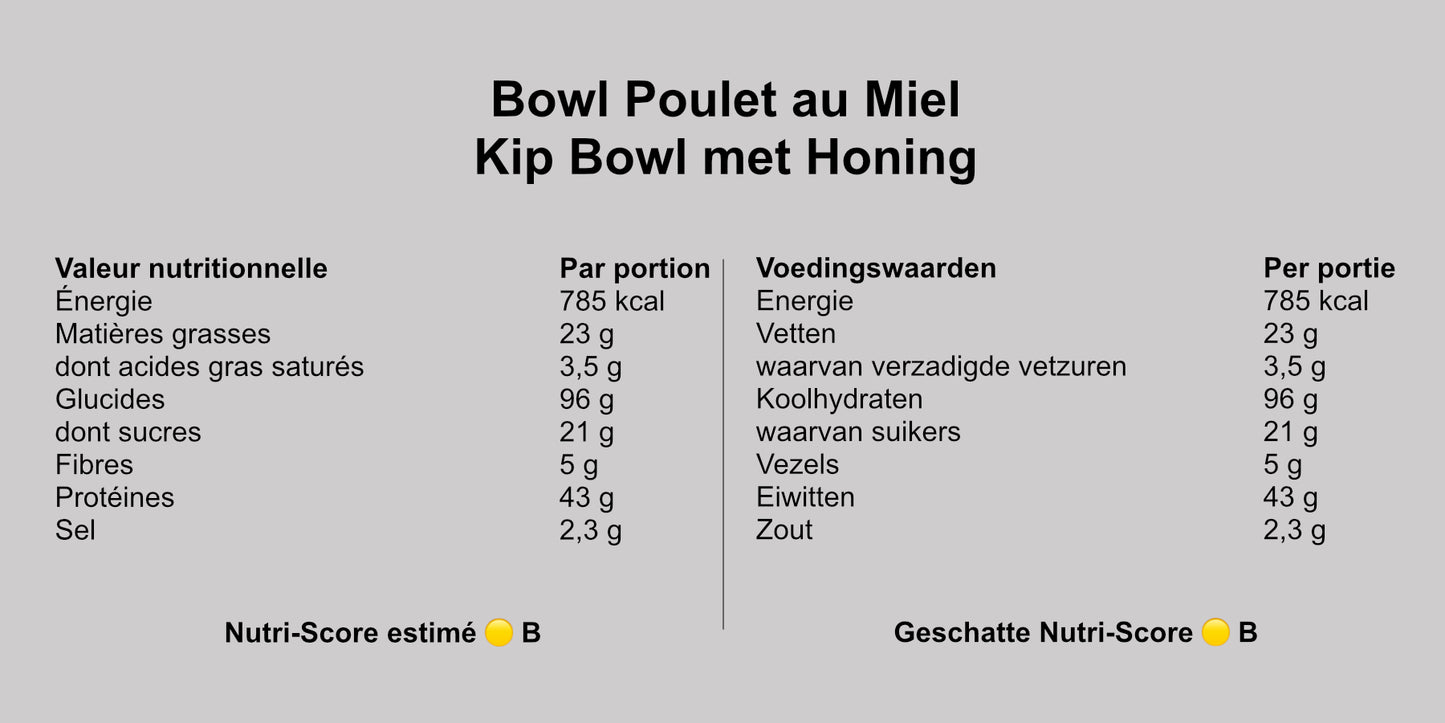 Bowl de poulet au miel